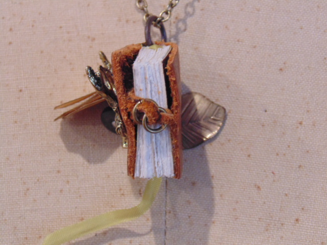 Deer Head Mini Book Pendant Necklace